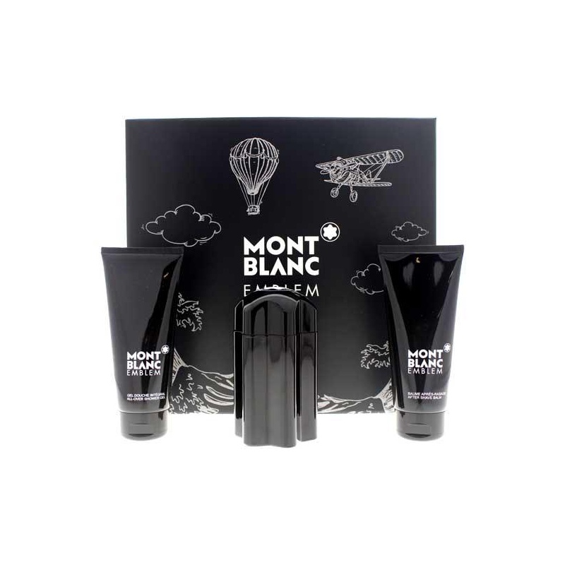 Mont Blanc Emblem pour Homme Set, 100ml + AS 100ml + SG 100ml