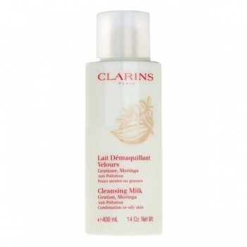 Clarins Lait Démaquillant Velours, Gentiane, Moringa, 400ml