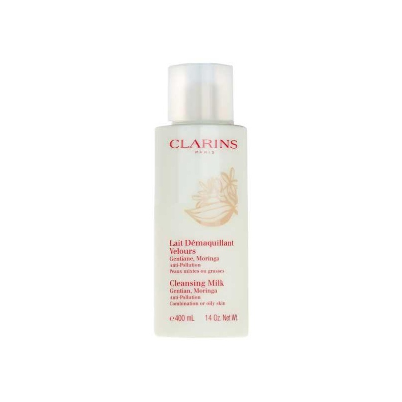 Clarins Lait Démaquillant Velours, Gentiane, Moringa, 400ml