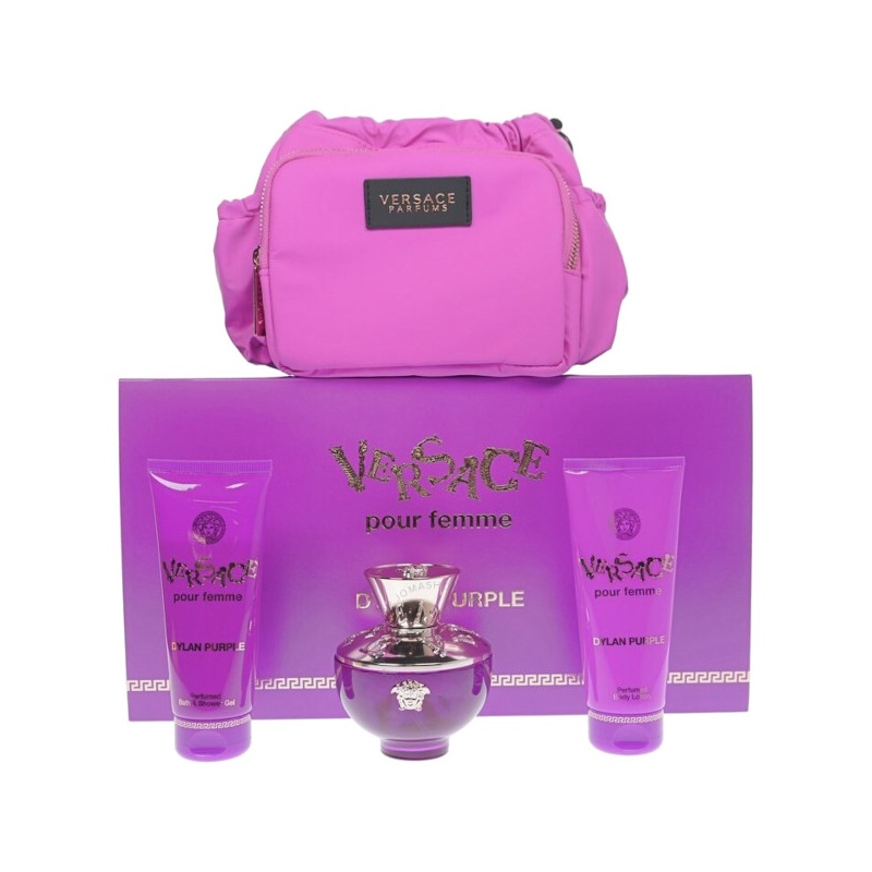 Versace Dylan Purple Set, 100ml + SG 100ml + BL 100ml, Pouch